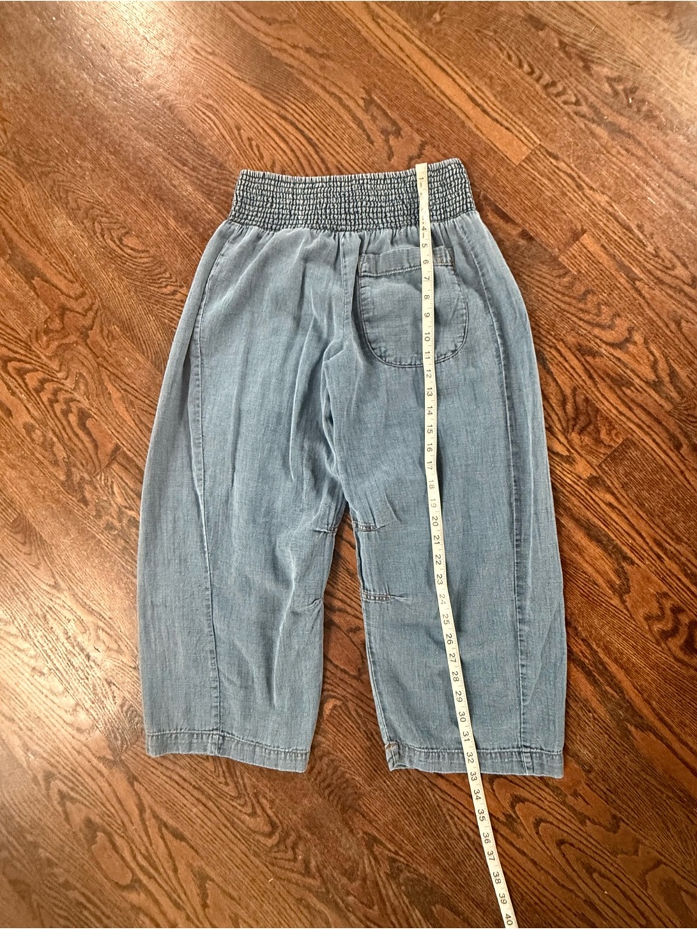 Anthropologie Reese 100% Cotton Barrel Leg Pull On Pants XS Petite - Picture 6 of 8
